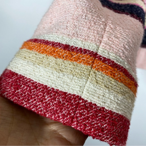 Kate Spade Berber Stripe jacket Cotton Pink Blue White Summer Spring Size 4 - Picture 5 of 10